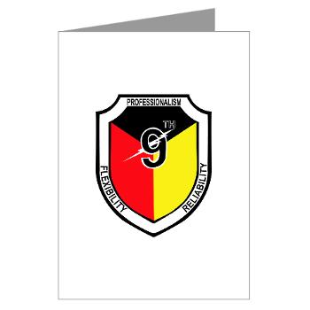 9CB - M01 - 02 - 9th Communication Battalion - Greeting Cards (Pk of 20) - Click Image to Close